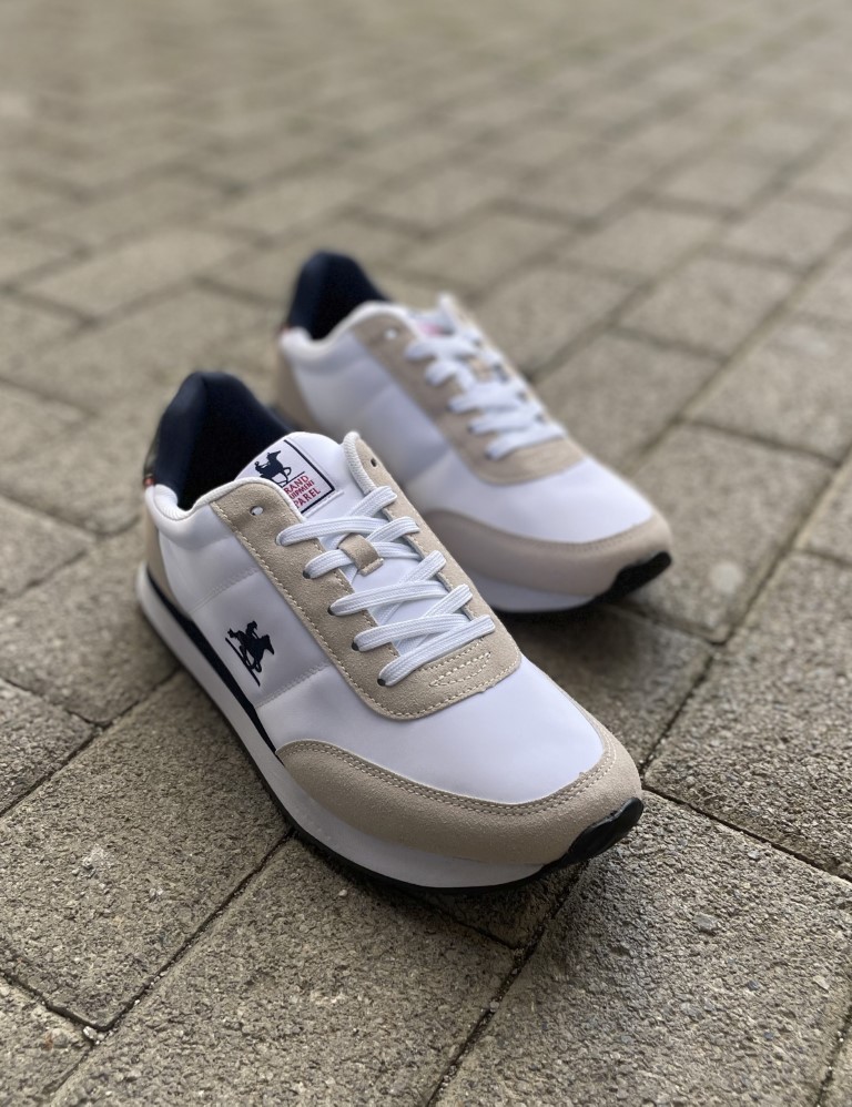 US Grand Polo ανδρικά λευκά-μπεζ sneakers GPM413210 φωτογραφία